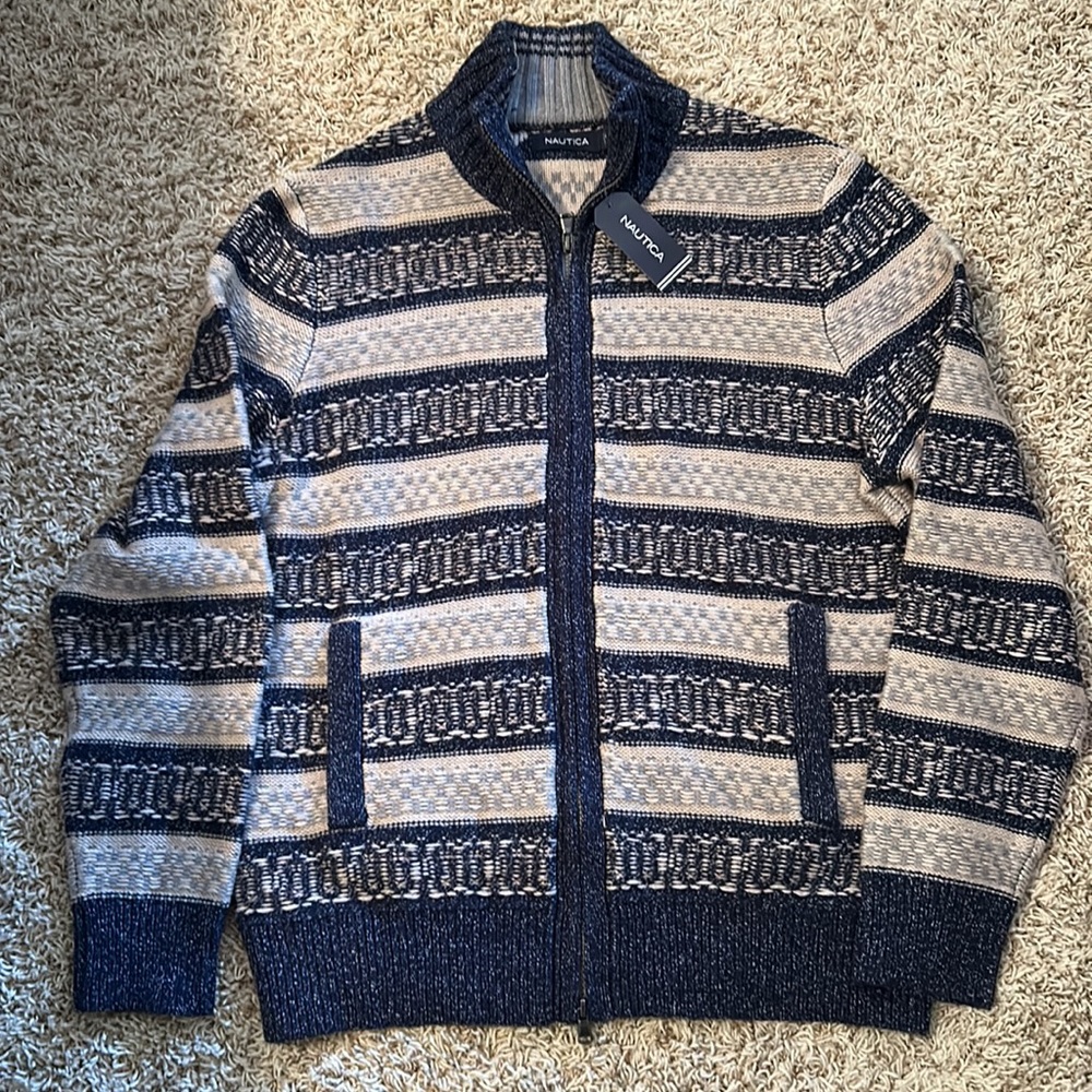 Nautica - Men’s Wool Cardigan - Size Medium